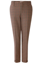 Camel Steel Grey and Red Checked Trousers