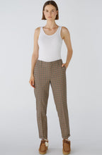 Camel Steel Grey and Red Checked Trousers