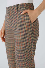 Camel Steel Grey and Red Checked Trousers