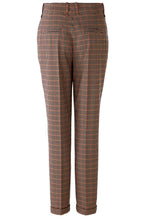 Camel Steel Grey and Red Checked Trousers