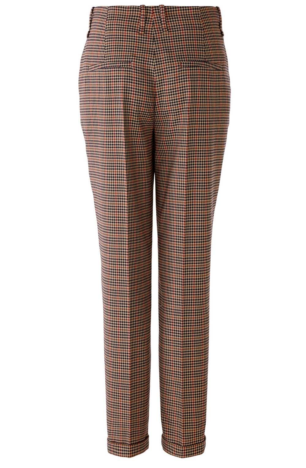 Camel Steel Grey and Red Checked Trousers