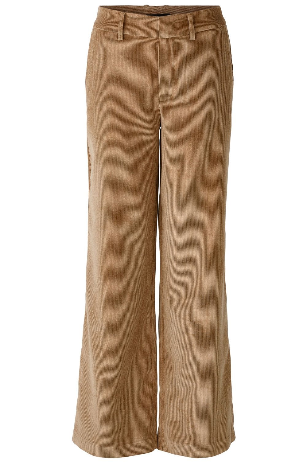 Camel Wide Leg Corduroy Trousers