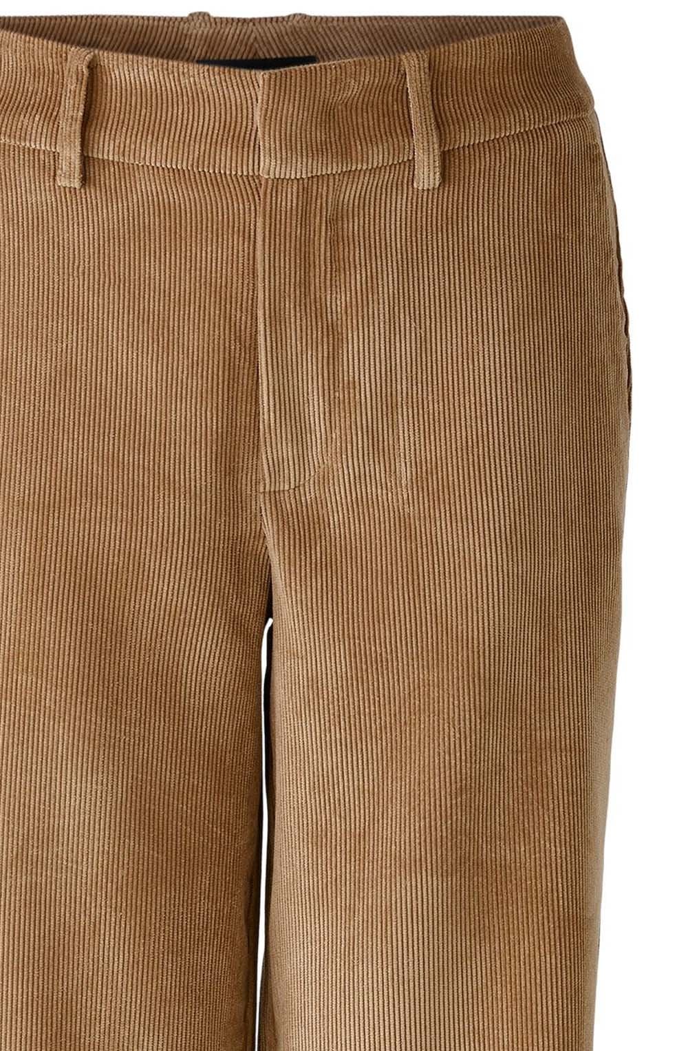 Camel Wide Leg Corduroy Trousers