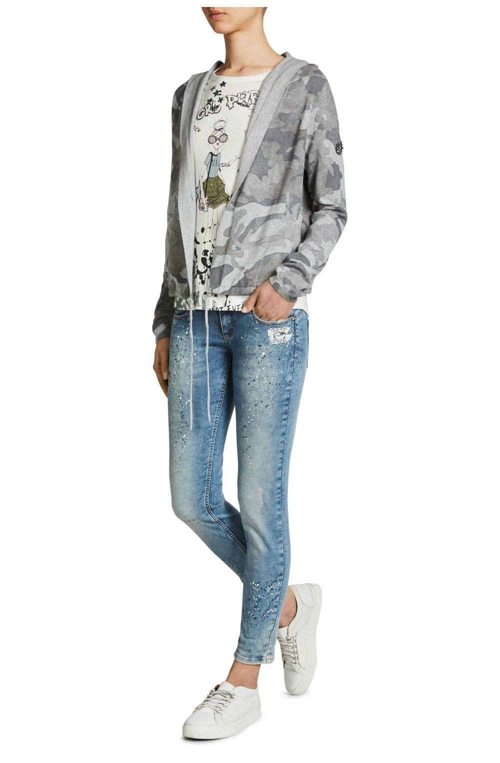 Camouflage Grey Cardigan