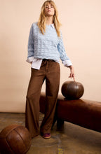 Celestial Blue Cable Knit Boxy Jumper