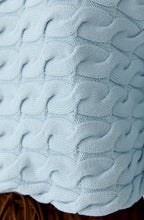 Celestial Blue Cable Knit Boxy Jumper