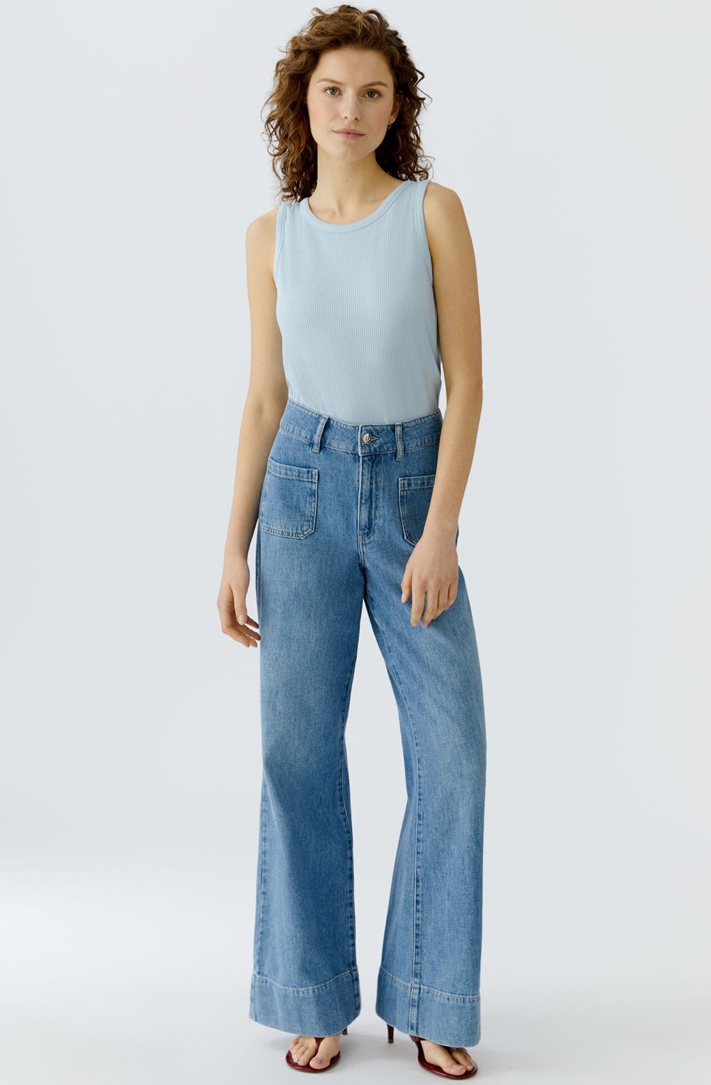 Celestial Blue Ribbed Vest