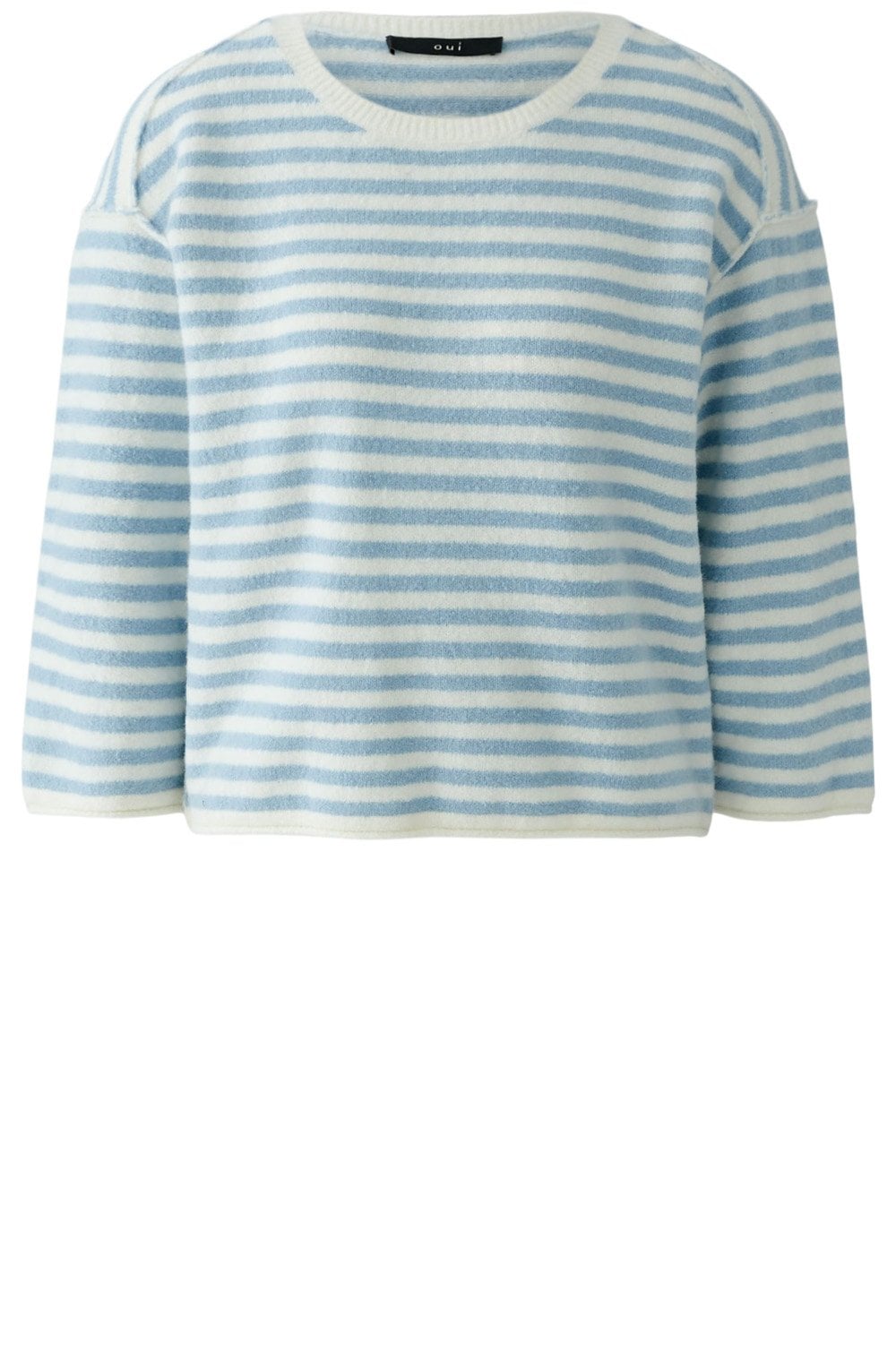 Celestial Blue Striped In Side Out Seam Jumper