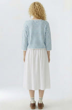 Celestial Blue Striped In Side Out Seam Jumper