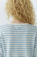 Celestial Blue Striped In Side Out Seam Jumper