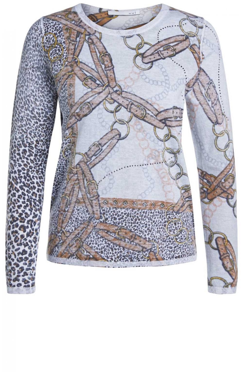 Chain Belt Design Knit Jumper