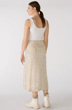 Champagne and Light Silver Sequin Midi Skirt