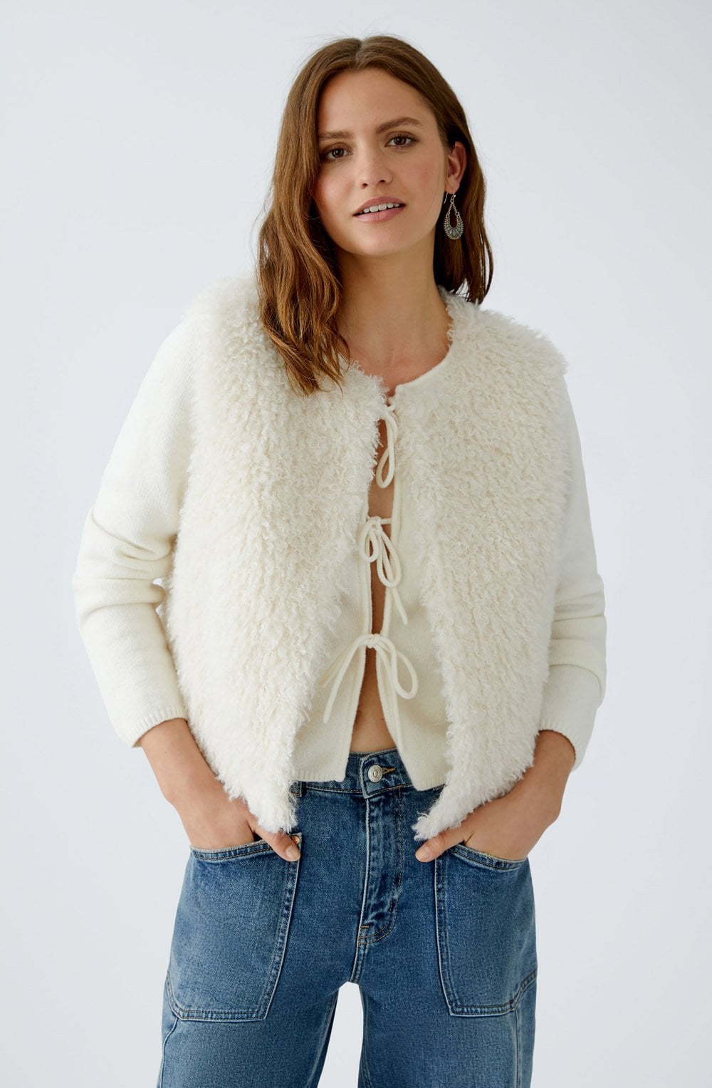 Champagne Faux Fur Waistcoat