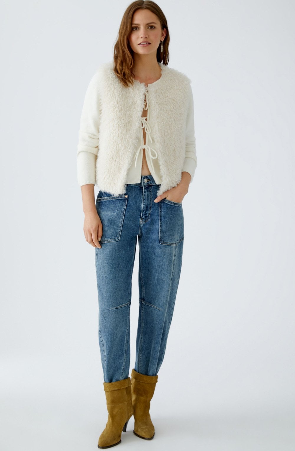 Champagne Faux Fur Waistcoat