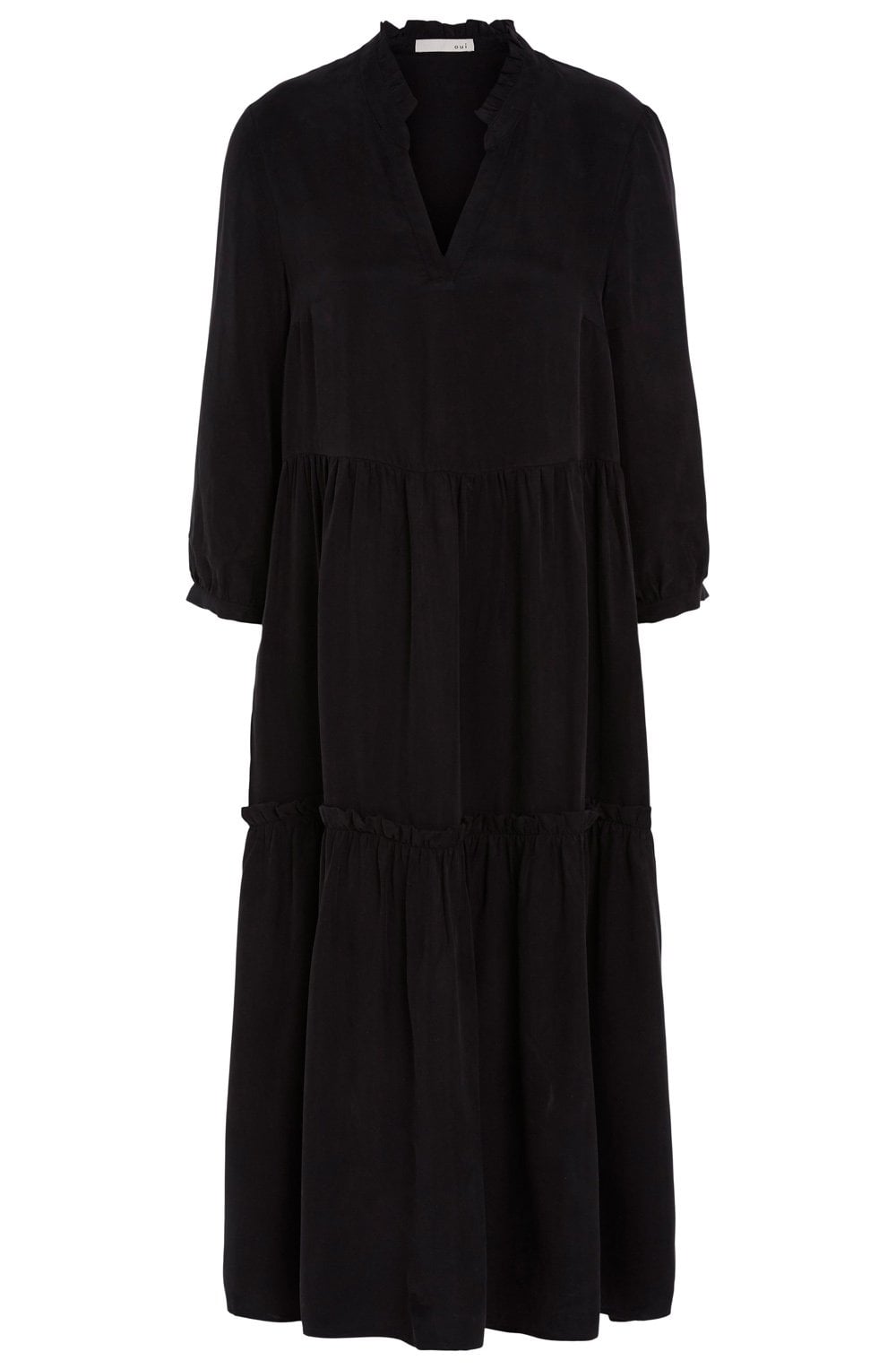 Charcoal Soft Touch Tiered Dress