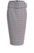 Check Pencil Skirt