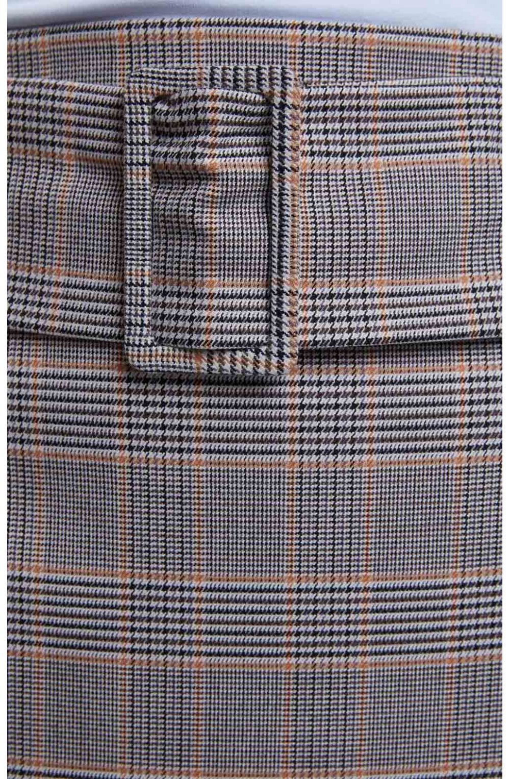 Check Pencil Skirt