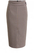 Check Print Pencil Skirt