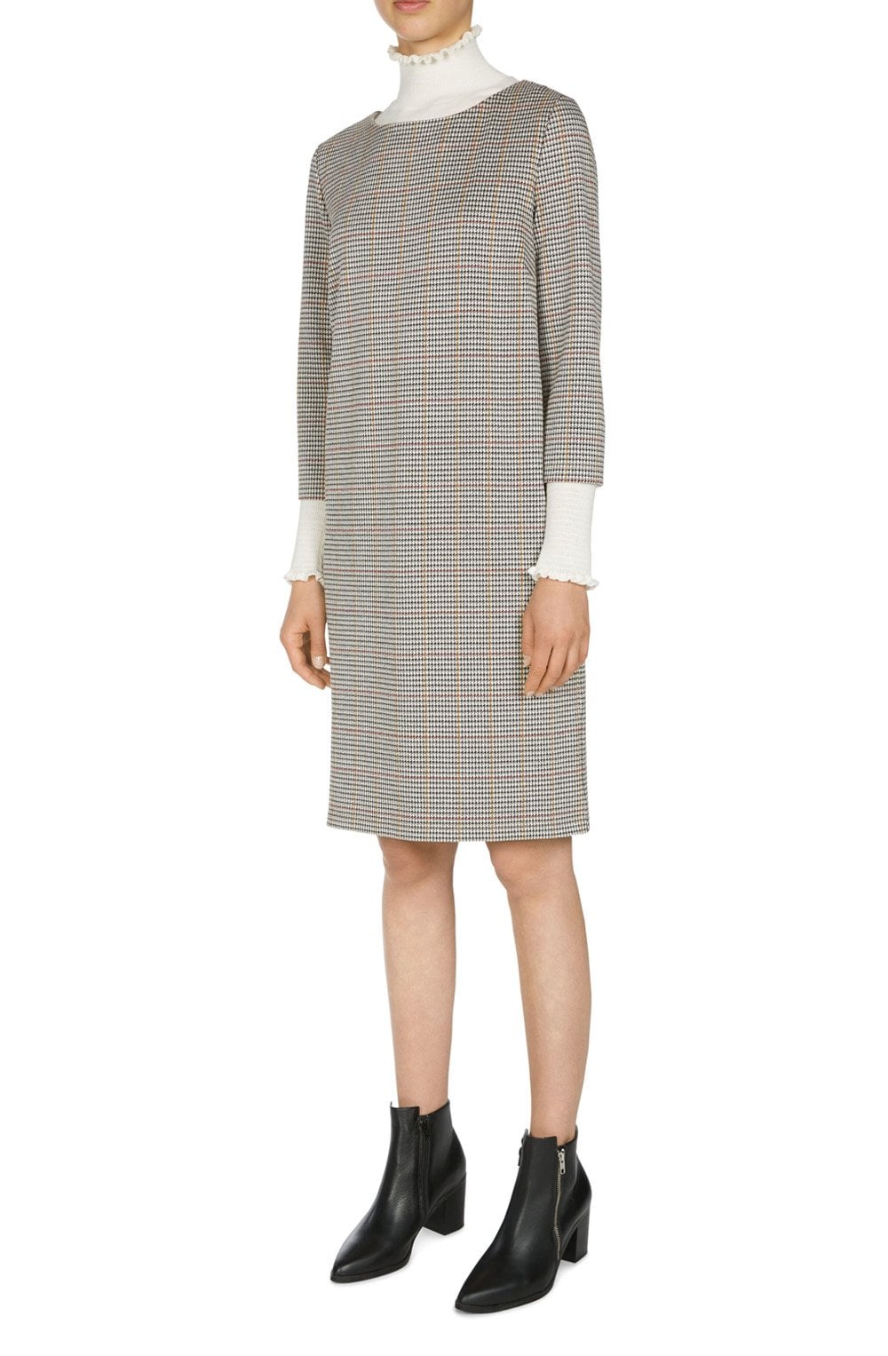 Check Print Shift Dress