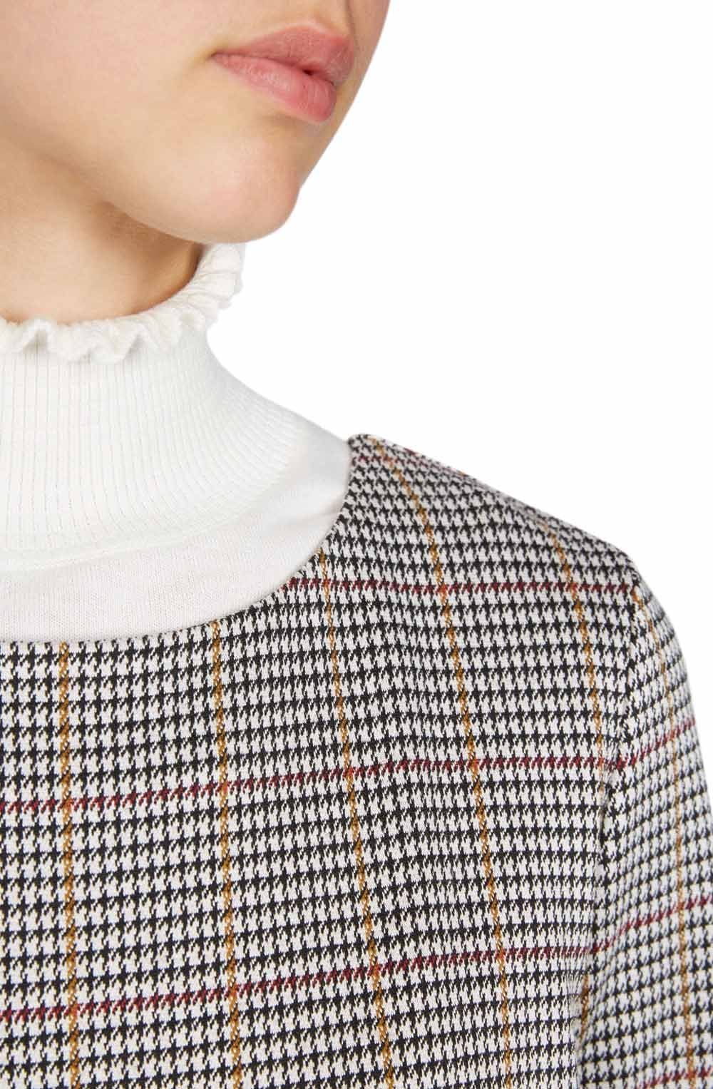 Check Print Shift Dress
