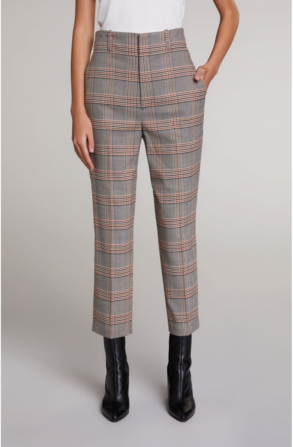 Check Print Trousers