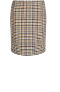 Check Tweed Straight Skirt
