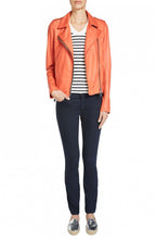 Cherry Tomato Leather Biker Jacket