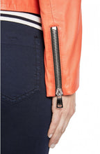 Cherry Tomato Leather Biker Jacket