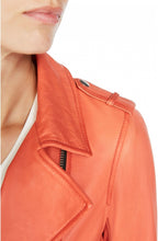 Cherry Tomato Leather Biker Jacket