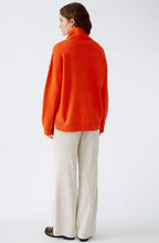 Cherry Tomato Zip Neck Oversized Jumper