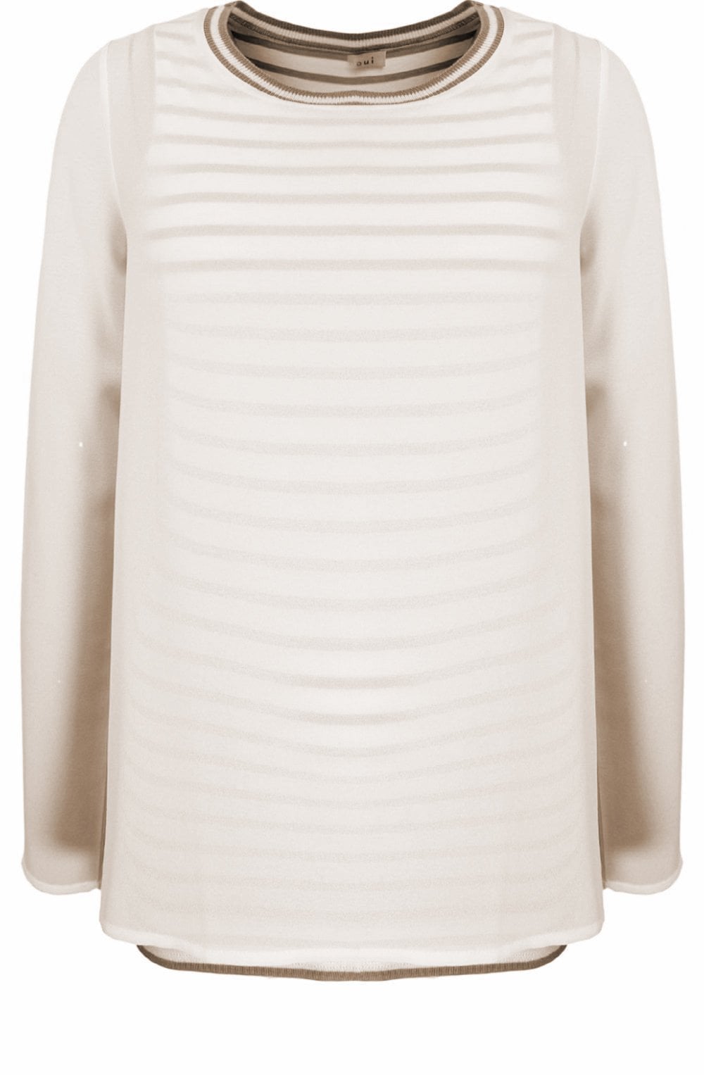 Chiffon Striped Layered Top