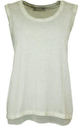 Chiffon trim bottom Top