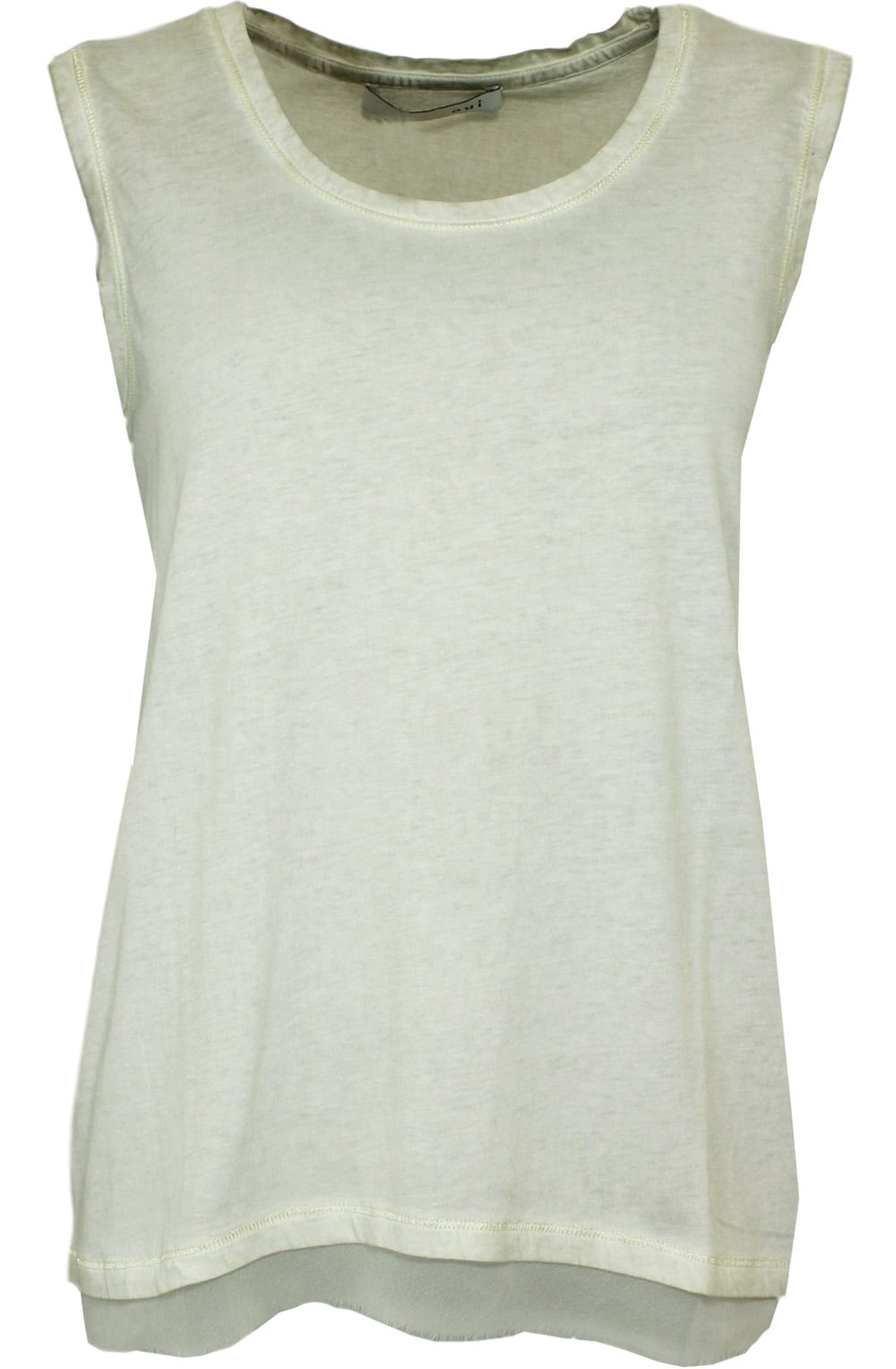 Chiffon trim bottom Top