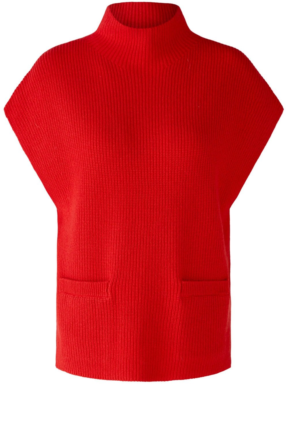 Chinese Red High Neck Slip Over