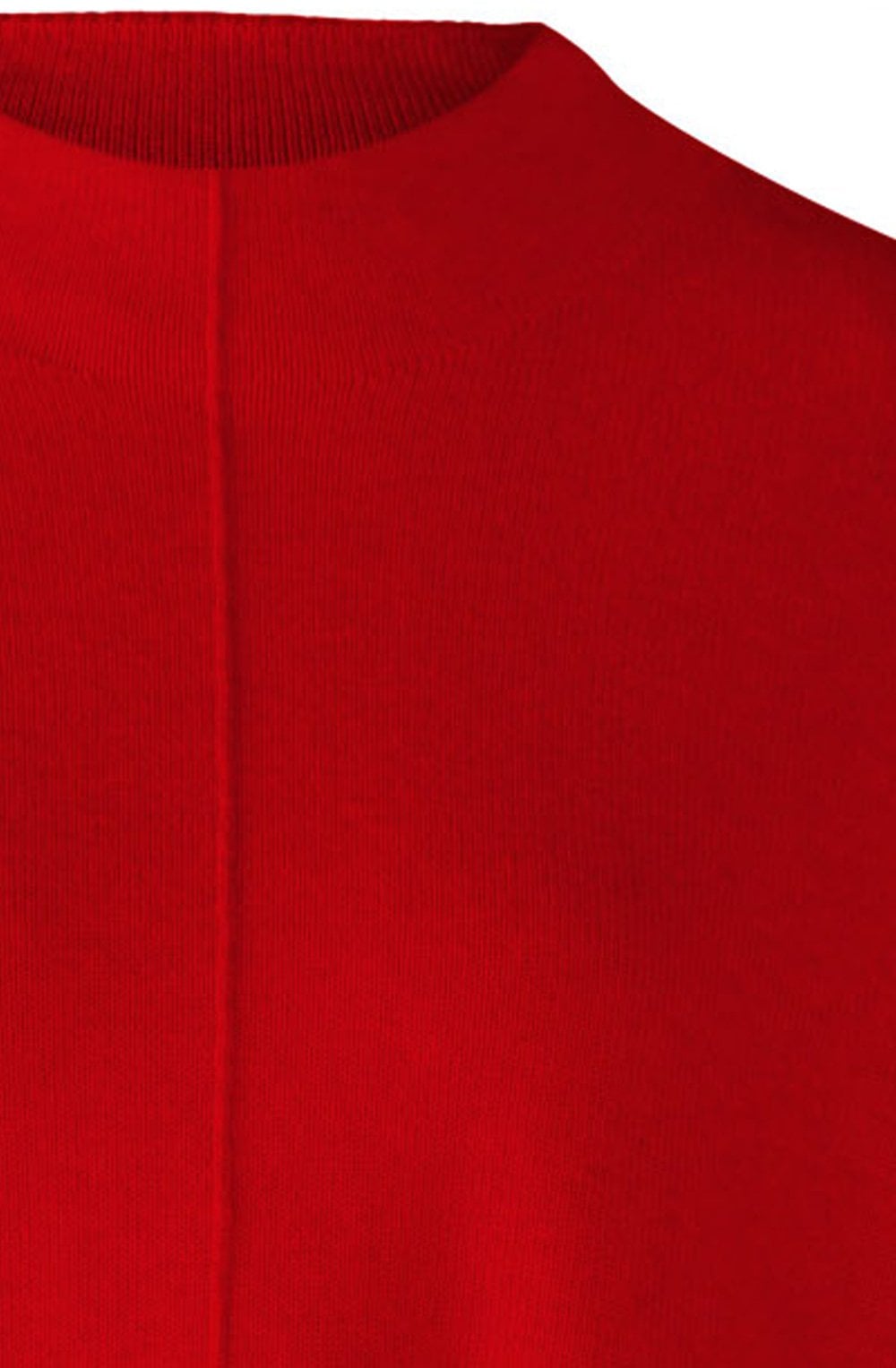Chinese Red Modified Dropped Shoulder and Front Split Jumper