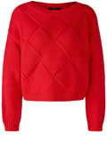 Chinese Red Patchwork Effect Jumper