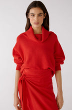 Chinese Red Shortened Batwing Jumper