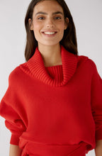 Chinese Red Shortened Batwing Jumper