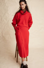 Chinese Red Shortened Batwing Jumper