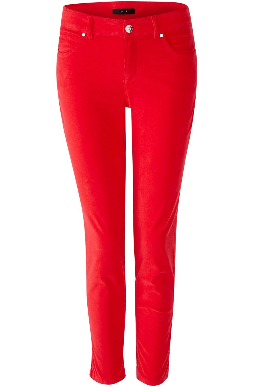 Chinese Red Velvet Corduroy Baxtor Jeggings
