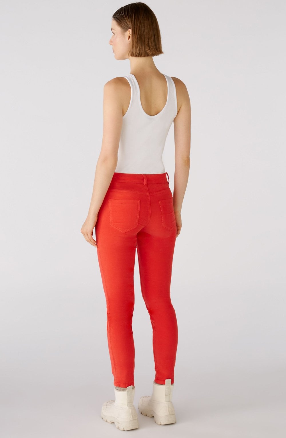 Chinese Red Velvet Corduroy Baxtor Jeggings