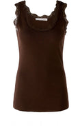 Chocolate Fudge Lace Detail Vest Top