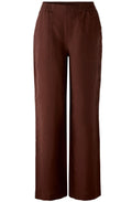 Chocolate Fudge Wide Leg Linen Trousers