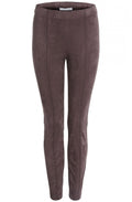 Chocolate Suede Effect Trousers