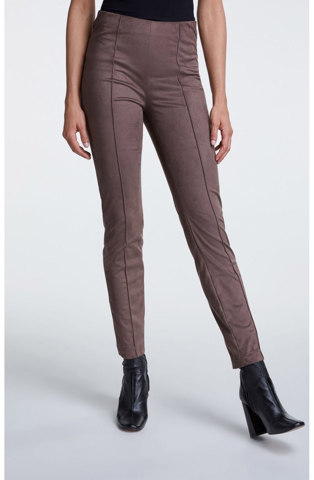 Chocolate Suede Effect Trousers