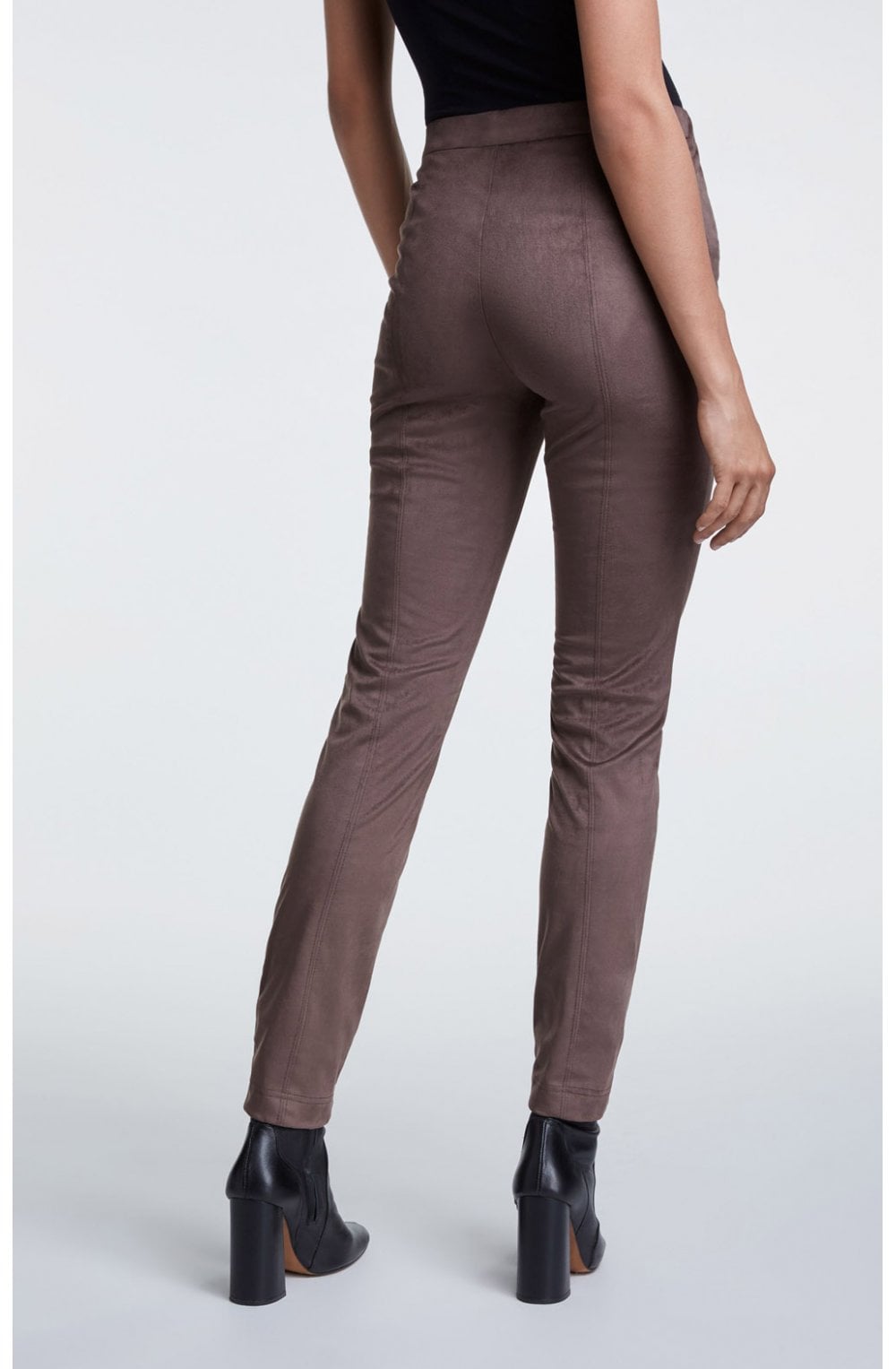 Chocolate Suede Effect Trousers