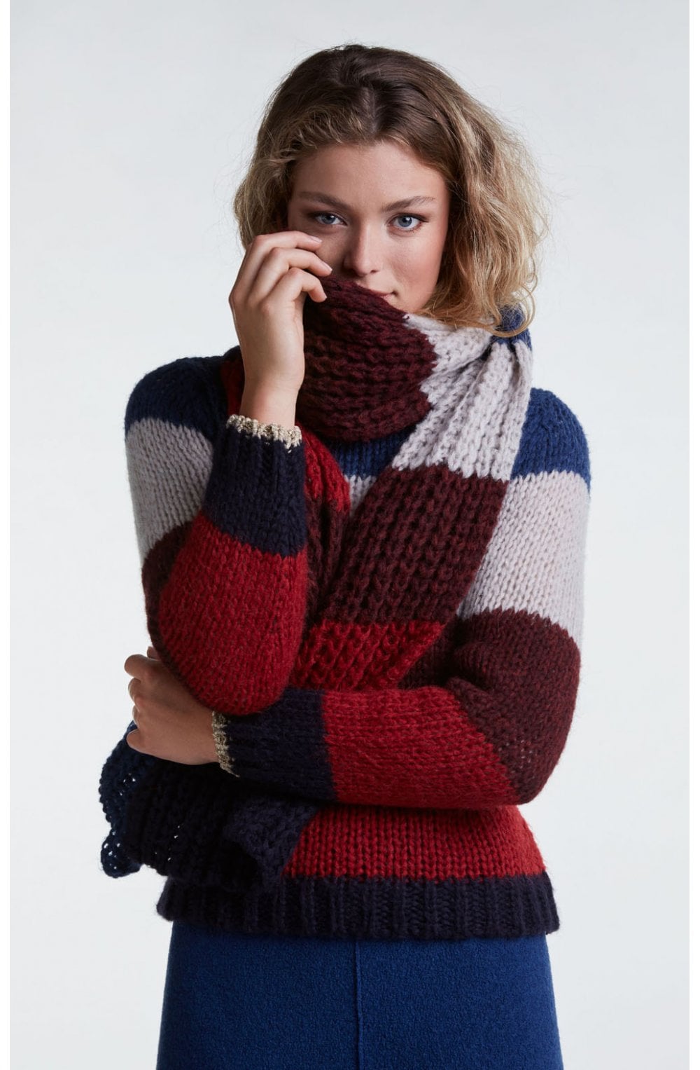 Chunky Block Design Scarf