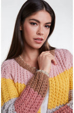 Chunky Colour Block Cardigan
