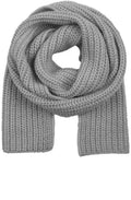 Chunky Grey Knit Scarf