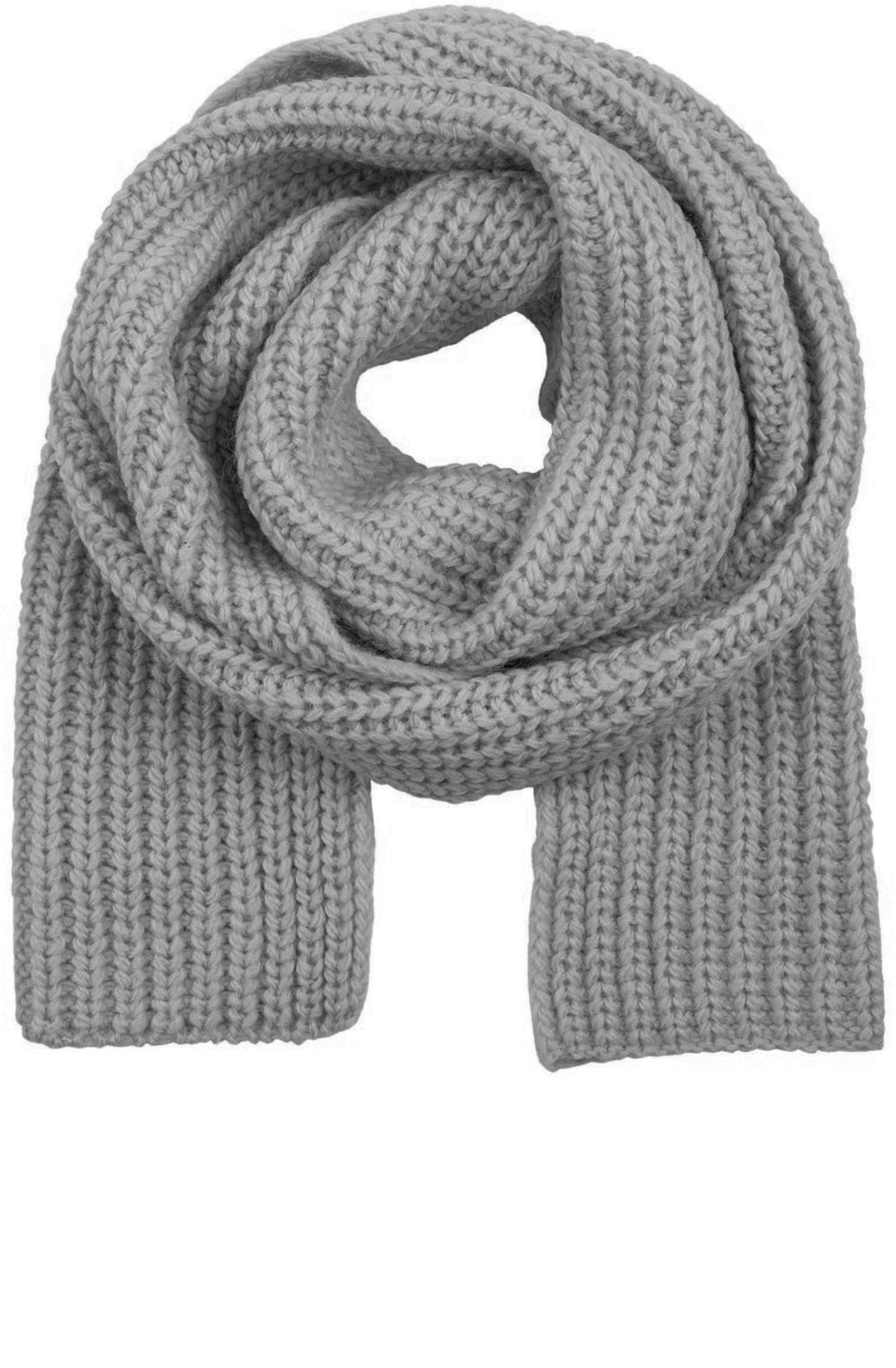 Chunky Grey Knit Scarf
